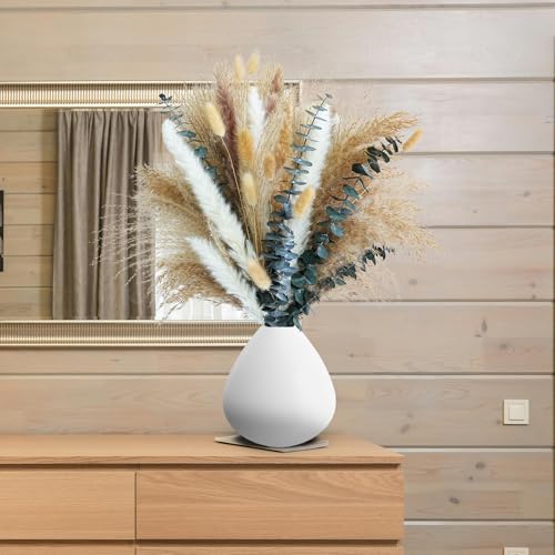 Pampas Grass Decor, Dried Flower Bouquet with Bunny Tail Grass, Pampas Grass & Eucalyptus, Boho Centerpieces for Tables & ...