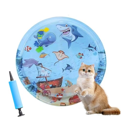 Calantre Cat Water Mat 2025 Upgraded 0.5mm Thickened Sensory Water Palymat, Anti-Scratch Design Pet Water Mat for Bored In...