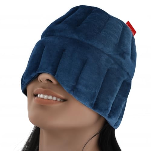FSA Eligible HSA, Comfytemp Migraine Headache Relief Cap, Microwave Heating Pad Migraine Mask Heat Cap for Sinus Pressure,...