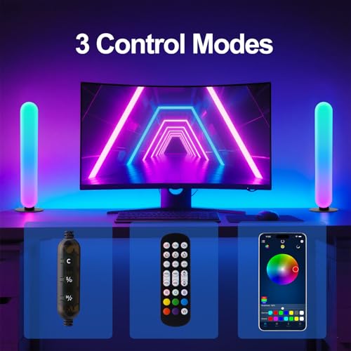 TRIPLE RABBIT RGB Light Bar,Smart LED Light Bar for Room,16 Million Colors,Three Control Modes,Dynamic Music Sync Mode,213...