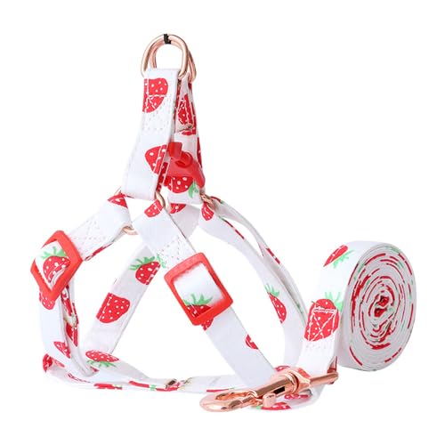 Harikaji Pet Harness with Leash, Fruit Style Dog Harness Pull On Adjustable Lightweight Cat Harness Leash Set for Cat Pupp...