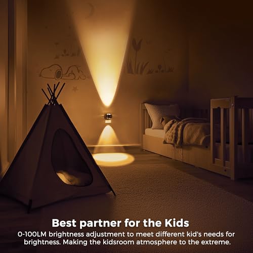 L LOHAS LED Night Light Projector, Night Lights Plug into Wall, Dusk to Dawn Sensor, 180°Rotating Nightlight for Kids, 0-1...