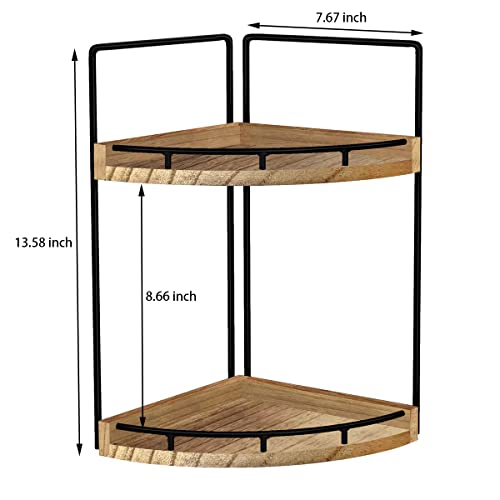 Dorhors 2-Tier Bathroom Counter Organizer,Vanity Counter Corner Shelf, Skincare, Wood Countertop Bathroom Storage and Orga...