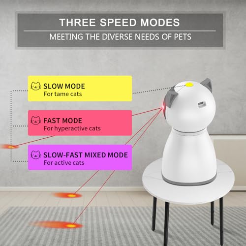 YVE LIFE Laser Cat Toys for Indoor Cats,The 4th Generation Real Random Trajectory Motion Activated Rechargeable Automatic ...