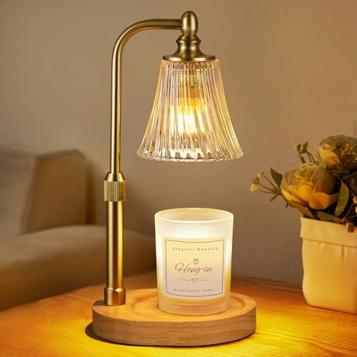 Candle Warmer Lamp with Timer Dimmable,Birthday Gifts for Women Mom Sister,Adjustable Height Wax Melt Warmer for Jar Candl...