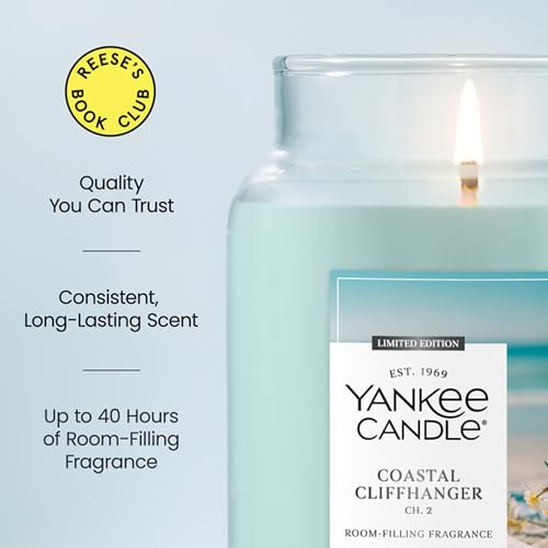 Yankee Candle x Reese’s Book Club, Coastal Cliffhanger, Summer Scented Candle, Sea Daffodil Scent, Solar Florals Scent, 22...
