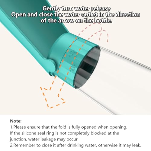 PawSailor Dog Water Bottle Portable for Walking Pet Travel 19 OZ Leak proof Water Bottle Bowl with Drinking Feeder Cat Pup...
