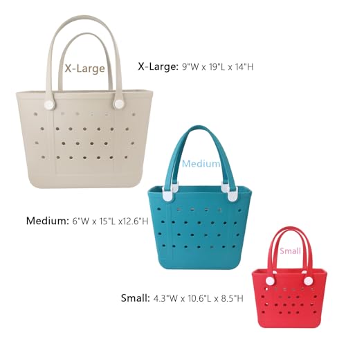 Addoklm Lightweight Extra large Rubber Beach Bag Small mini Tote Bag for Gym Waterproof medium Open Handbag for Pool Sports
