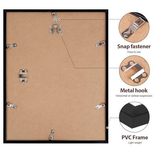 Fixwal Collage Picture Frame with Clear Plexiglass, Displays 5pcs 4x6 Photos or Use as One Frame for Gallery Wall Decor, S...