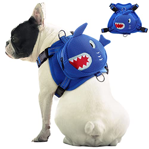 IDOMIK Dog Backpack Harness, No-Pull Dog Backpack with D-Ring for Small Medium Dogs, Cute Self Carrier Backpack for Dogs t...