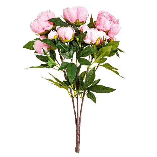 Vickerman Everyday Artificial Pink Peony Bunch 23" Long - Premium Faux Floral Decor for Wedding or Everyday Arrangements -...