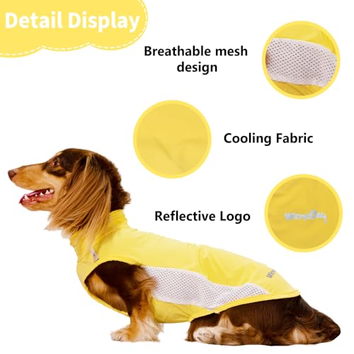 WienieDay Dachshund Dog Cooling Vest, Breathable Summer Dog Cooling & Quick-Dry Shirt for Outdoor Activities,Mini Dachshun...