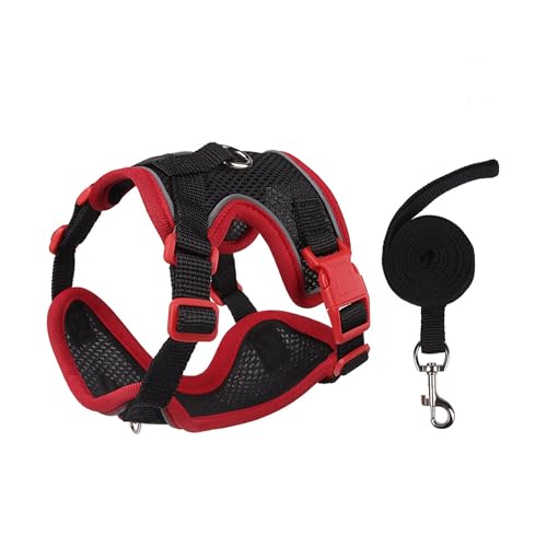 Muejjur Cat Harness and Leash Set for Walking – Escape-Proof Reflective Vest for Cats and Small Dogs, Adjustable Soft Air ...