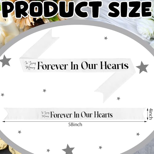 Fanfanwin Funeral Sash Memorial Wreath Sash Funeral Ribbon Celebration of Life Ribbon for Casket or Wreath Flower Memorial...