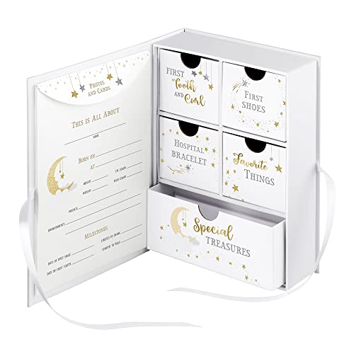 Lillian Rose Large Twinkle, Twinkle Baby Keepsake Box, White