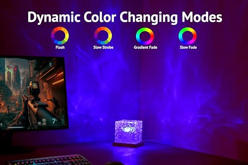 Ocean Wave Light Projector | Northern Lights Aurora & Crystal Ripple Lamp | Ocean Mood & Night Light with Remote, Multi-Mo...