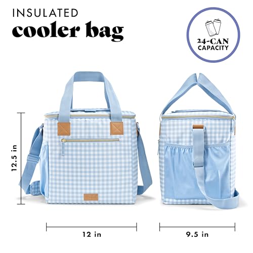 Fit & Fresh, 24-Can Soft Cooler Bag Insulated Leak-Resistant, Portable Soft Cooler, Large Cooler, Soft Sided Cooler Bag, T...
