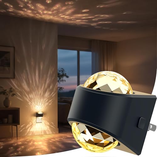 Briignite Night Light, Night Lights Plug into Wall, LED Projector Night Light, Soft White for Bedroom, Dimmable Brightness...