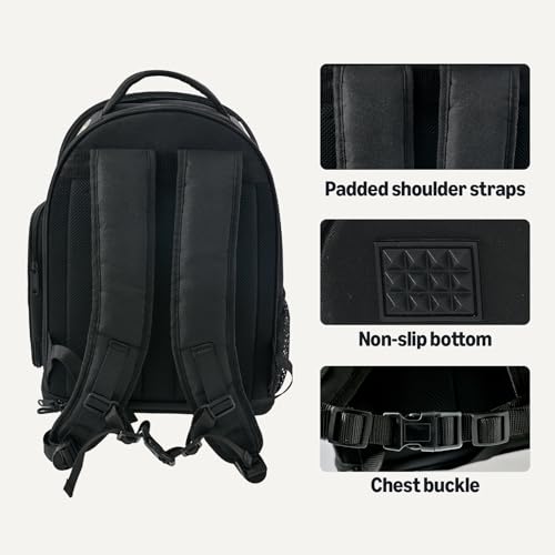 Amazon Basics Pet Carrier Backpack for Small Cats & Dogs, Collapsible Travel Carrier with Bubble Window & Breathable Mesh,...