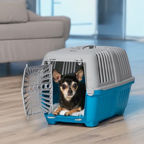 MidWest Homes for Pets Spree Travel Carrier - Hard-Sided Dog & Cat Carrier, Small Pet Travel Crate with Handle, Ventilated...