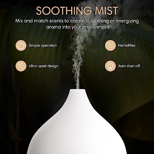SALKING Essential Oil Diffuser, 100ml Small Aromatherapy Diffuser with Auto Shut-Off Function, Ultrasonic Diffusers for Es...