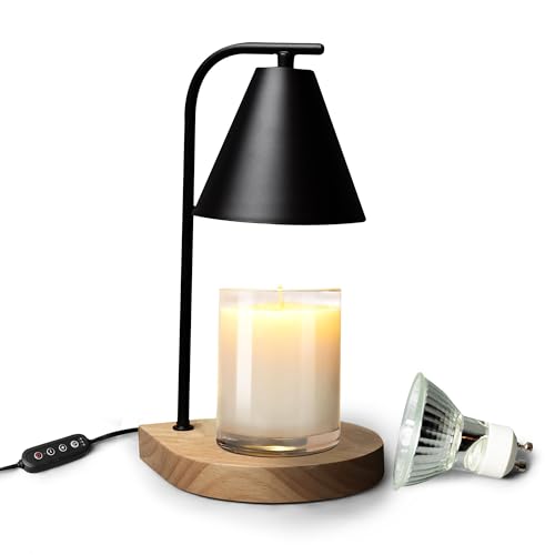 Candle Warmer Lamp with Timer Dimmer, 2H/4H/8H Timer, Birthday Gifts for Women Mom, House Warming Gifts New Home Decor, Bl...