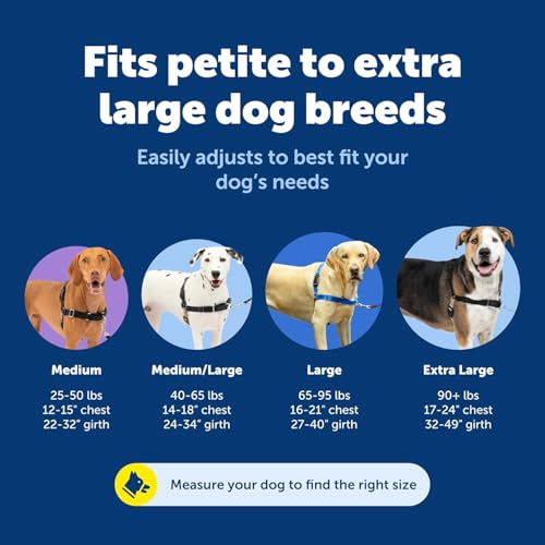 PetSafe Easy Walk Harness for Dogs - Pull-Free Walks - Patented Martingale Loop Design - Front Chest Leash Attachment - Ad...