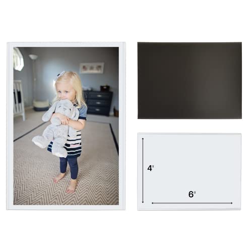 Magtech Magnetic Pocket Picture Frame, White, Holds 4 x 6 Inches Photos, 10, Made in the USA Pack (14610)