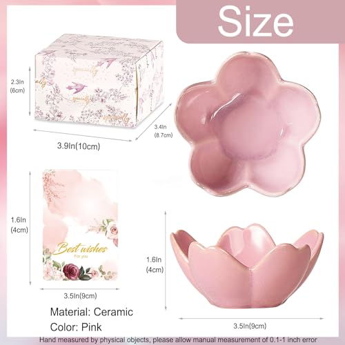 Jewelry Dish Birthday Christmas Gifts For Women Ceramic Ring Holder Jewelry Tray Vanity Organizer Pink Room Decor Aestheti...