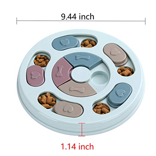 DR CATCH Dog Puzzle,Dogs Food Toys for IQ Training & Mental Enrichment,Dog Treat Puzzle(Blue)