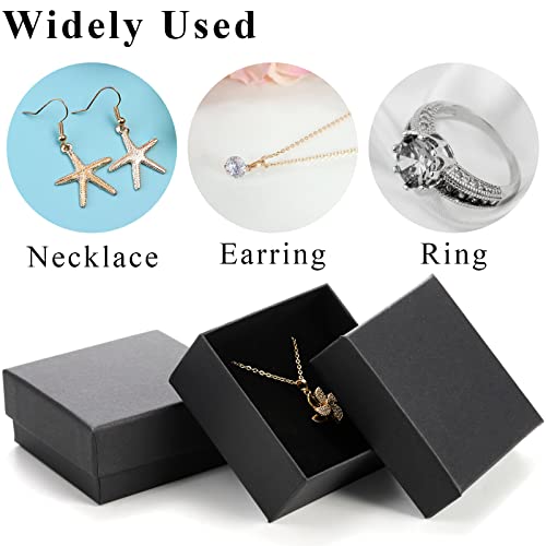 Fasmov Kraft Jewelry Boxes, 36 Pack 2.95 x 2.95 x 1.37 Inch Square Cardboard Jewelry Gift Box Necklace Ring Earring Kraft ...
