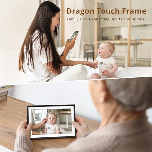 Dragon Touch 10.1'' WIFI Digital Picture Frame - 1280*800 HD IPS Touch Screen Digital Photo Frame Display, Auto-Rotate, Sh...