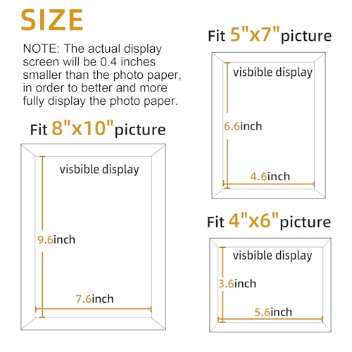BESCRCL 15 Pack Real Glass Picture Frames Collage Wall Decor, Including 3pcs 8x10, 6pcs 5x7, 6pcs 4x6 Photo Frames for Gal...