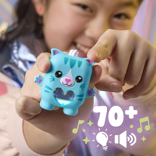 Nano-MALS Pawtricia The Blue Kitty, Electronic Pet Cat, 70+ Responses, Easter Basket Stuffers, Interactive Fidget Toys for...