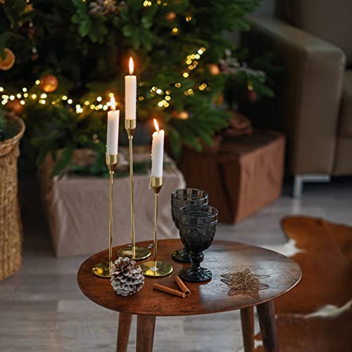 SUJUN Candle Holders Set of 3 for Taper Candles, Decorative Candlestick Holder for Wedding, Dinning, Party, Fits 3/4 inch ...