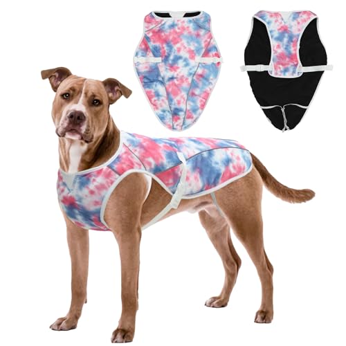 UNIPUP Dog Cooling Vest – Harness Cooler Jacket for Large Dogs, Reflective Strips & UV Protection for Beach, Hiking, Campi...