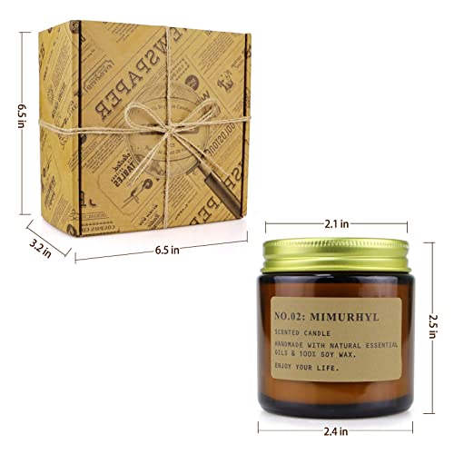 YFYTRE 4 Pack Scented Candle Set Soy Wax Candles, Aromatherapy Candles for Home Decoration, Jar Candles Gift for Women Mot...