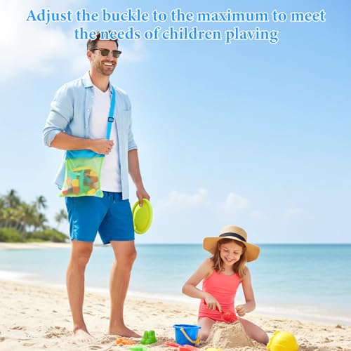 Yuomeaz Small Mesh Beach Toy Bag, Large and Small Sandproof Mesh Beach Toy Bag, Foldable Tote Bags for Family, Travel, Sum...
