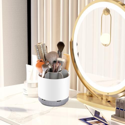 GFWARE Toothbrush Holders for Bathrooms - White Rotating Kids Electric Toothbrush and Toothpaste Holder, Detachable 6 Slot...