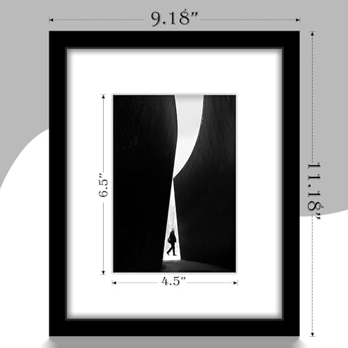 Fisnish 8x10 Picture Frame Sef of 10, Display Pictures 5x7 with Mat or 8 x 10 Without Mat, Photo Frame Collage for Wall Ga...