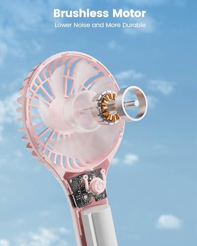 Edvision Portable Mini Fan - Powerful Personal Handheld Fan with 3 Speeds, Cute and Small, USB Rechargeable for Travel/Las...