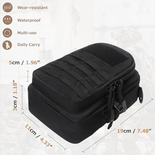 Azarxis Molle Pouches, Tactical Compact EDC Small Utility Pouch Waist Bags Sundries Storage Admin Organize Gear Gadget for...