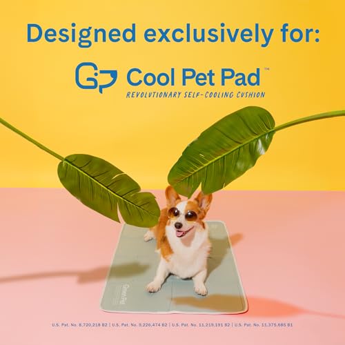 The Green Pet Shop Dog Cooling Mat Cover - Medium, Nude/Pink - Protect Your Cool Pet Pad from Dirt & Damage - Machine Wash...