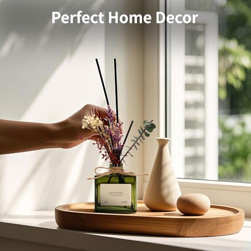 GAGINGOOLD Reed Diffuser, 6.09 oz Earthy Sandalwood Scent Diffuser with Sticks & Dried Flowers, 120 Days Long Lasting diff...