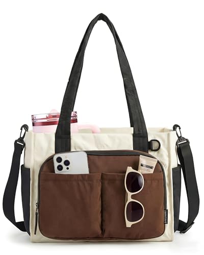 BAGSMART Tote Bag for Women Work, Puffy Travel Tote Handbag Gift for Teacher & Nurse | Medium-13" laptop, w/ 30oz cup hold...