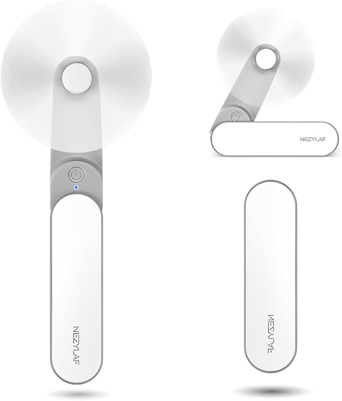Nezylaf Portable mini handheld Fan, small Rechargeable Personal Fan for 9-15 Hours Runtime, Pocket Design for Travel/Women...