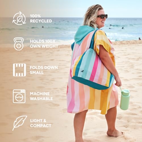 Dock & Bay Everyday Beach Tote Bag - Reusable Carrier Bag for Daily Use - Carries Up to 10kg - 100% Recycled Materials