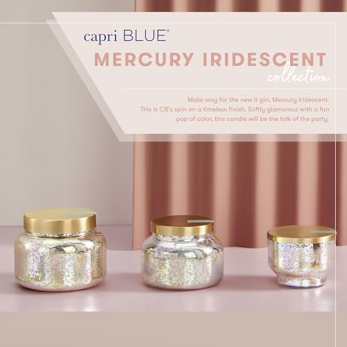 Capri Blue Mercury Iridescent Scented Candles for Home - Long Lasting Decorative Jar Luxury Candles - Gifts for Women & Me...