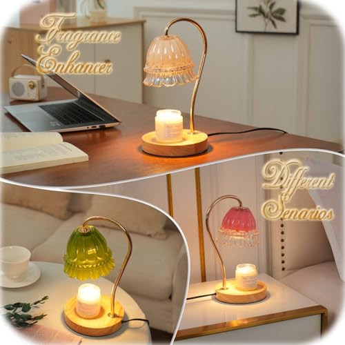 Candle Warmer Lamp with Timer Dimmer, Wax Warmer Lamp for Jar Candles with 2 Bulbs, for Women Mom, Best Valentine's Day an...
