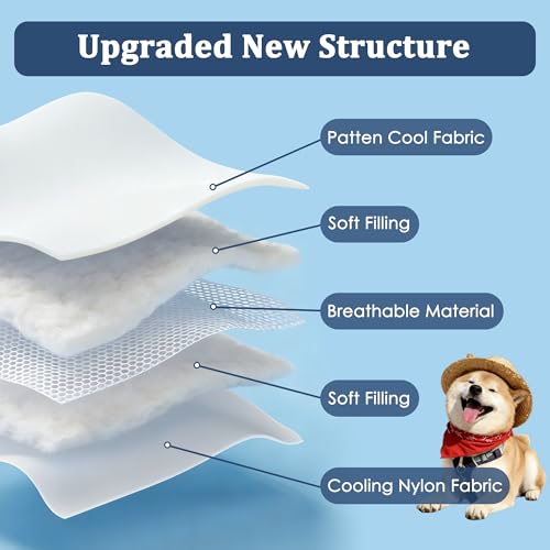 Pedobi Dog Cooling Mat, Premium Lightweight Pet Cooling Blanket Bed Cover for Dogs, Cat, Puppies | Ice Silk Cooling Pad fo...
